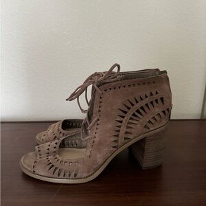 Vince Camuto Brown Suede Heels - size 10